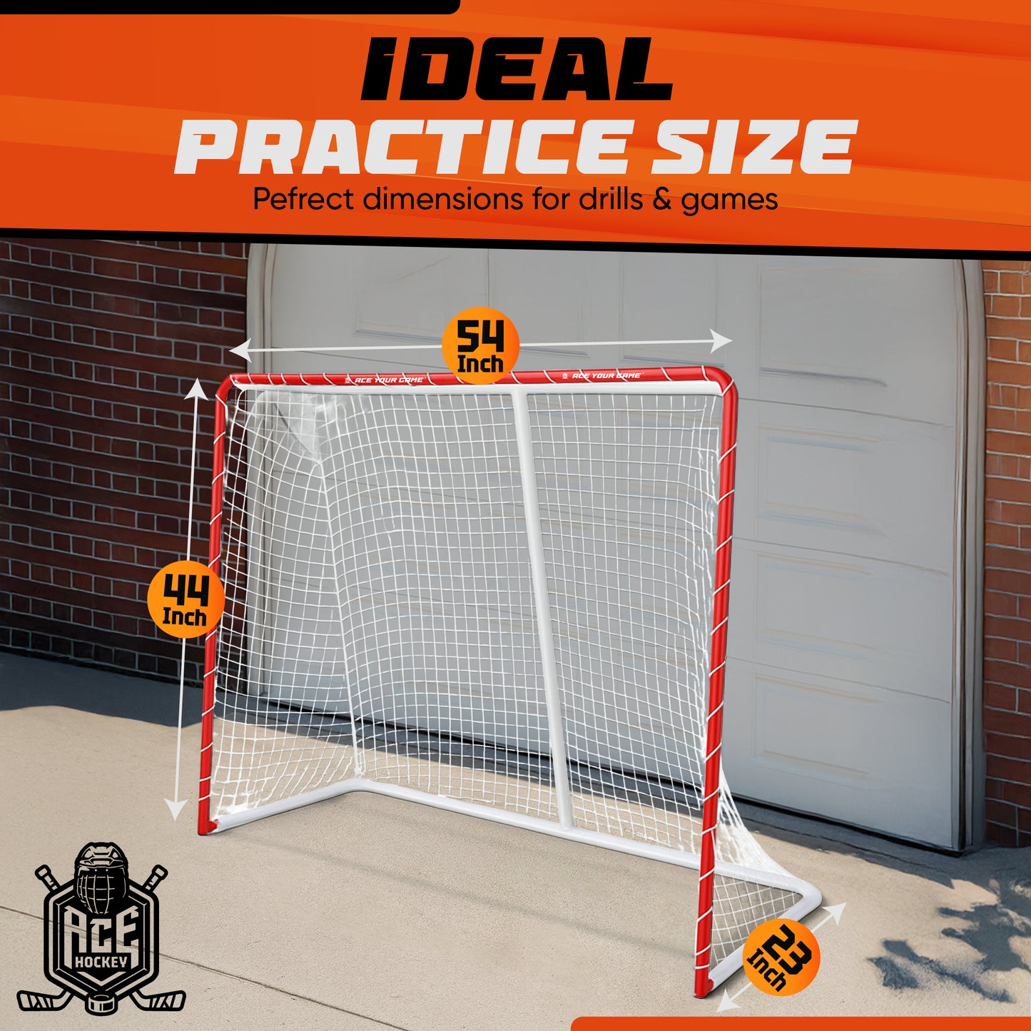 ACE HOCKEY - METAL HOCKEY GOAL 54"