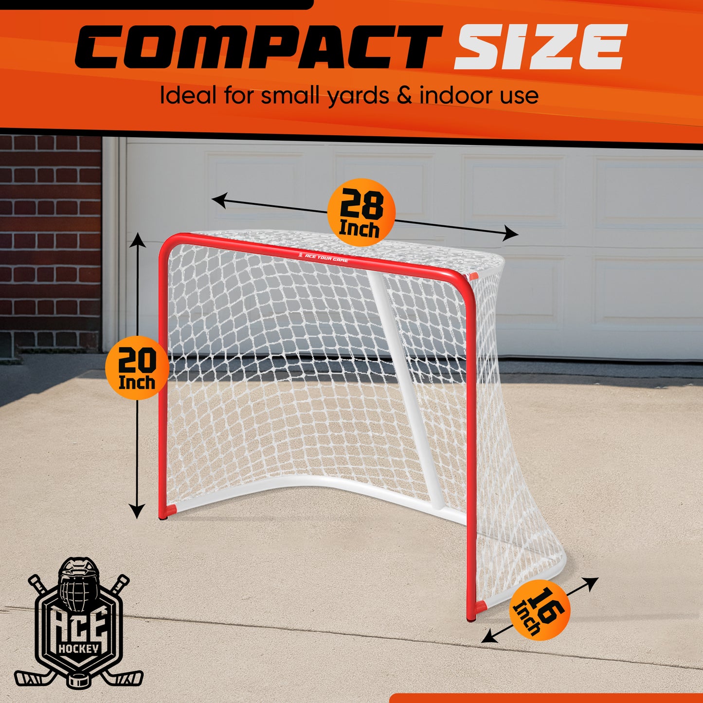 ACE HOCKEY - METAL HOCKEY GOAL 28"