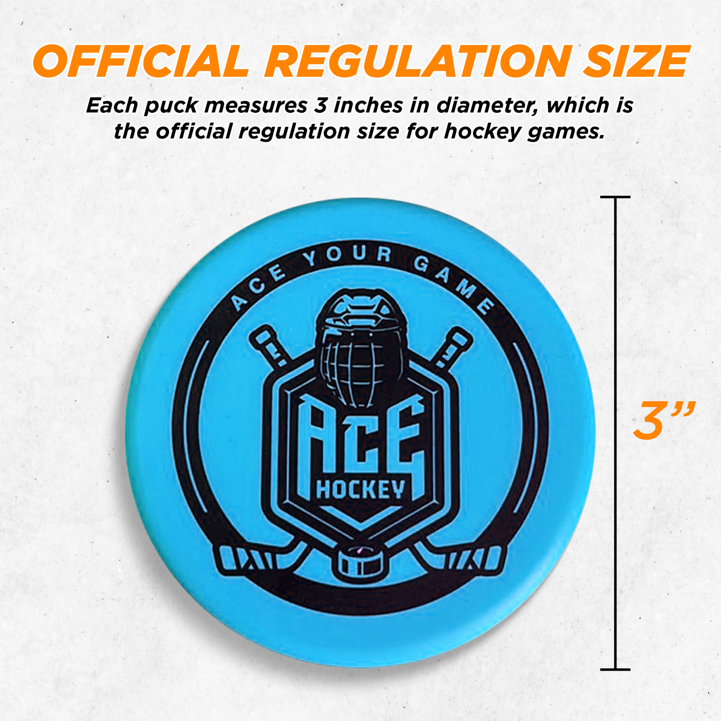 ACE HOCKEY FOAM HOCKEY PUCKS - 6 FOAM PUCKS FOR KNEE AND FLOOR HOCKEY