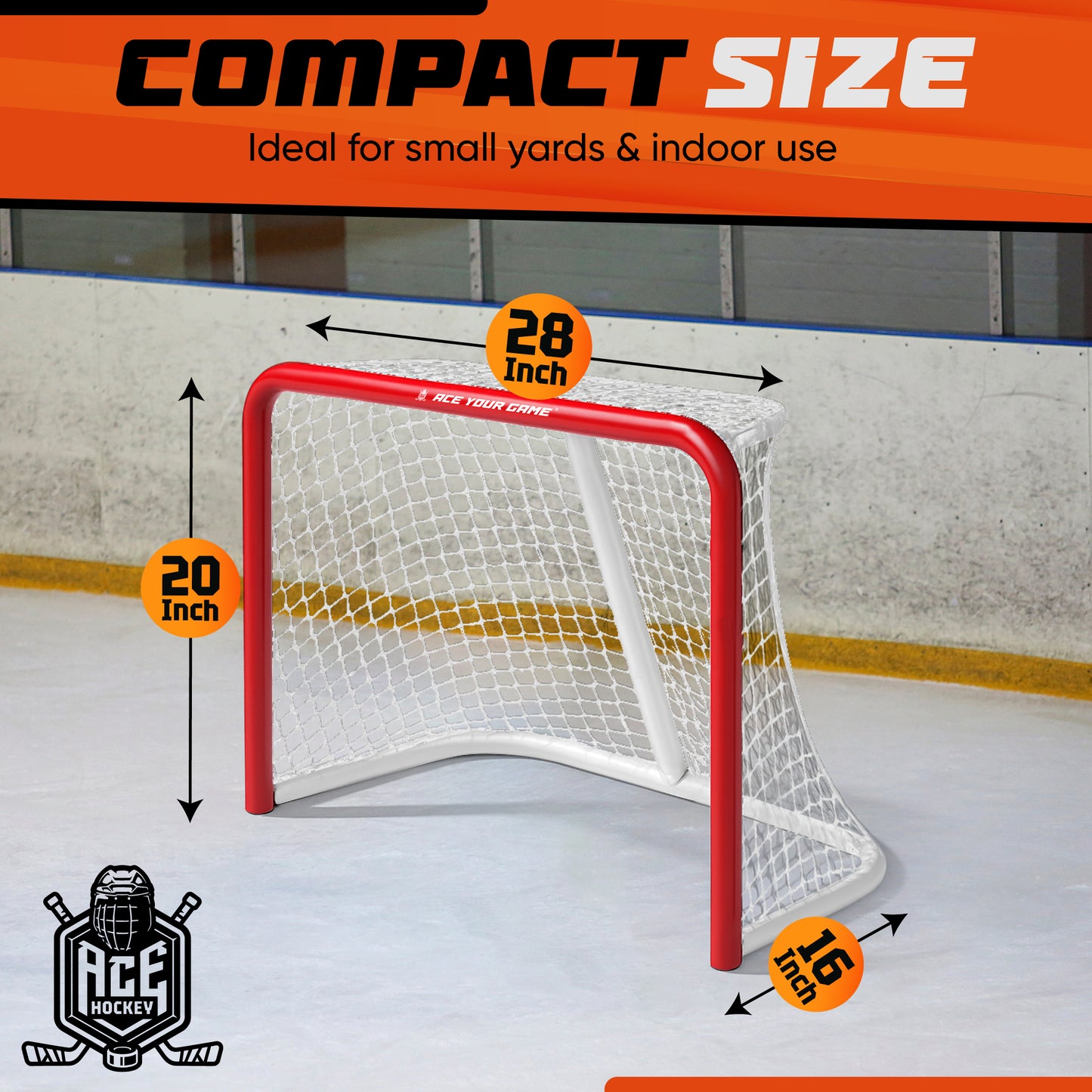ACE HOCKEY - METAL HOCKEY GOAL 28"