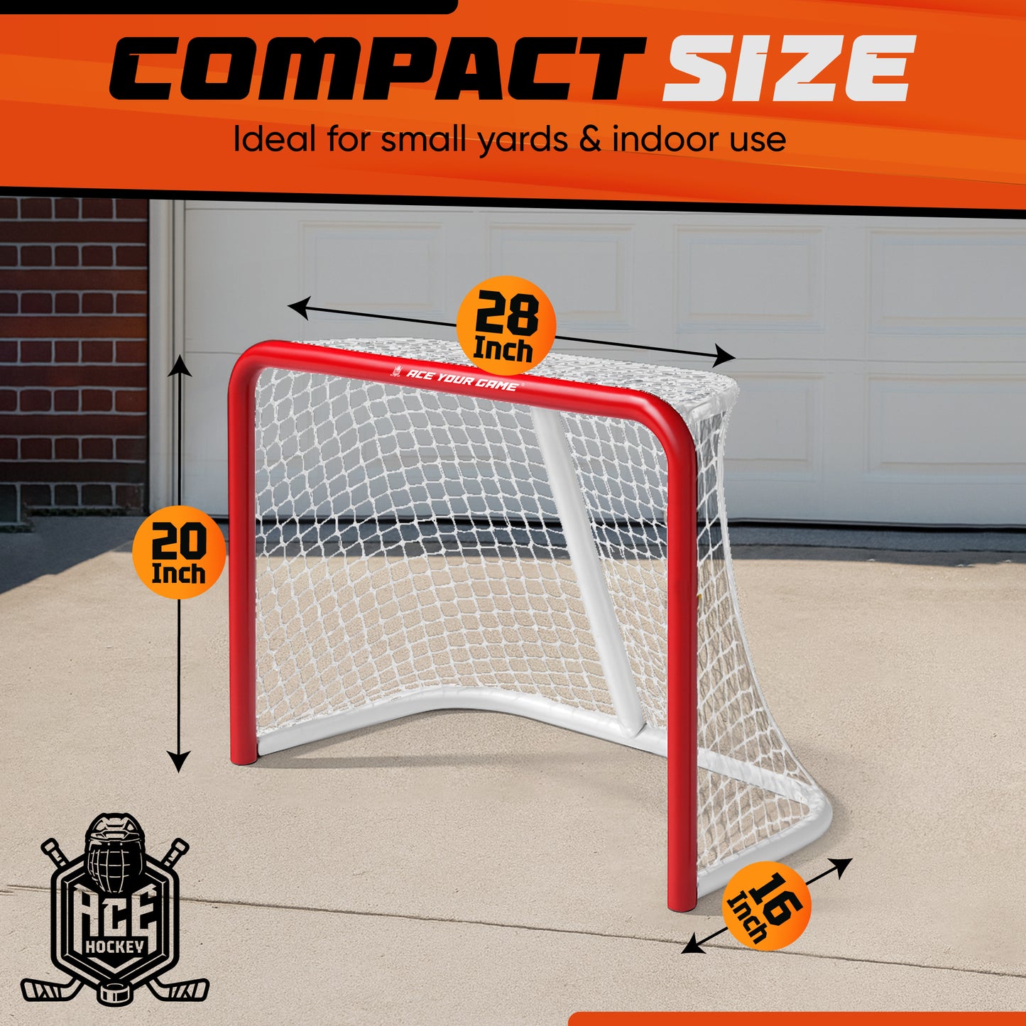 ACE HOCKEY - METAL HOCKEY GOAL 28"