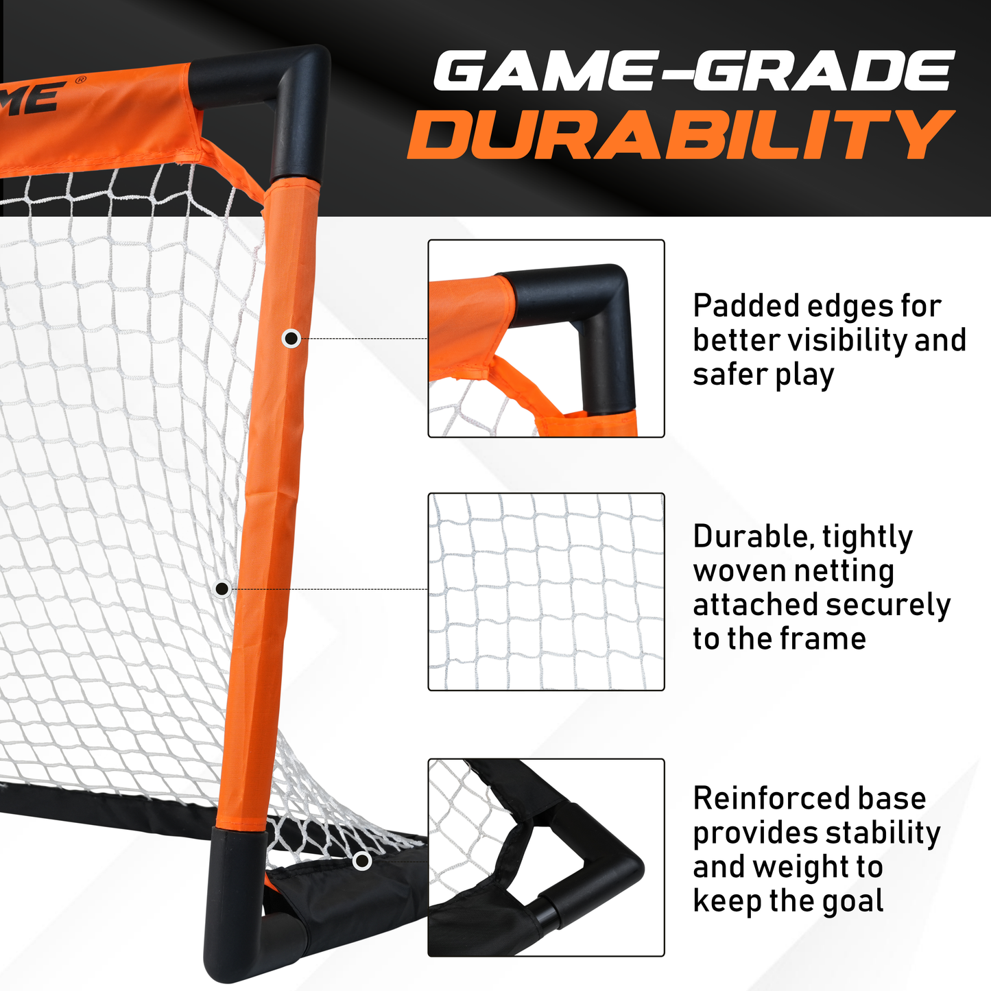ACE HOCKEY SHINNY SET - 2 PLAYERS - 1 GOAL, 2 STICKS & 4 FOAM BALLS INCLUDED