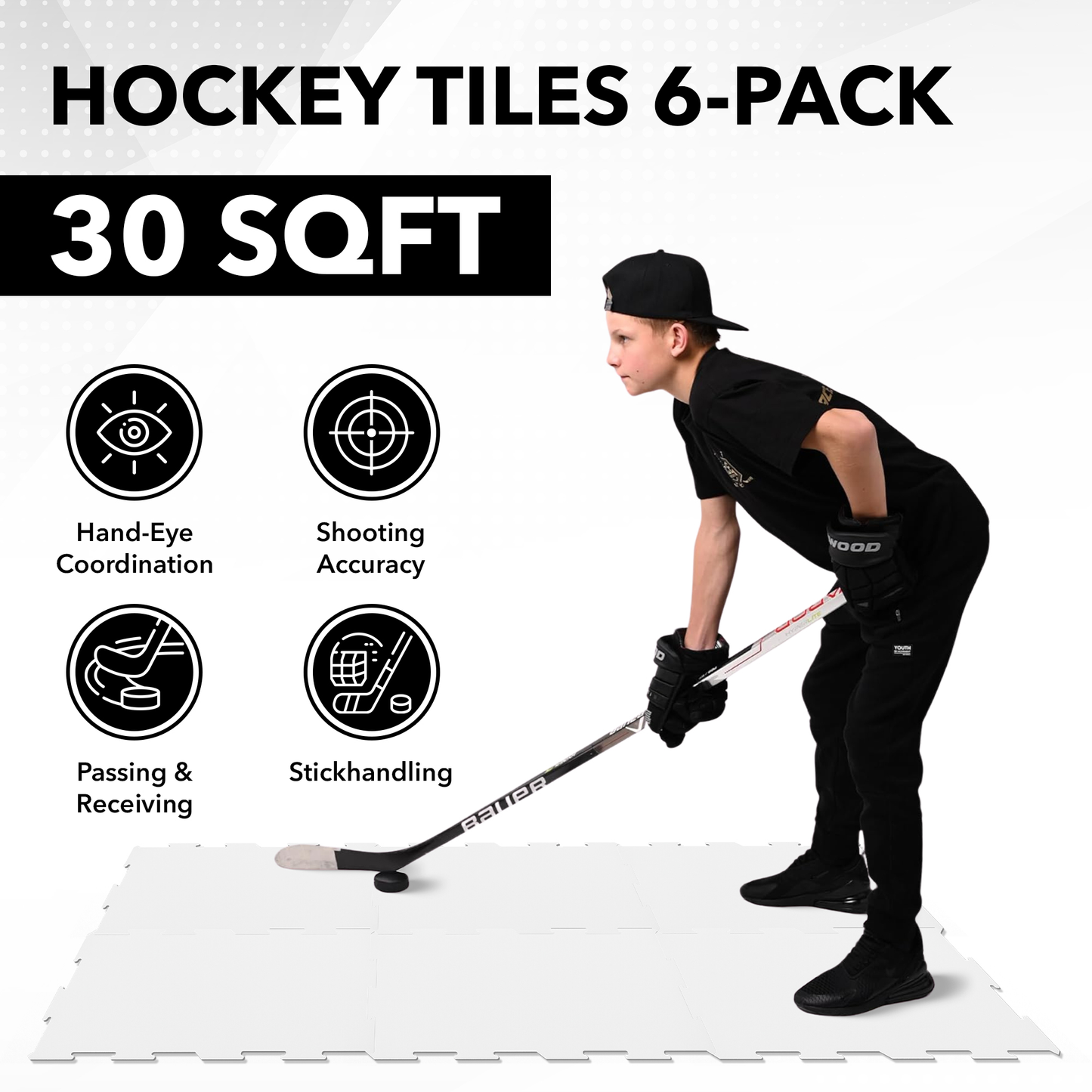 ACE HOCKEY SYNTHETIC ICE HOCKEY TILES - DOUBLE SIDED