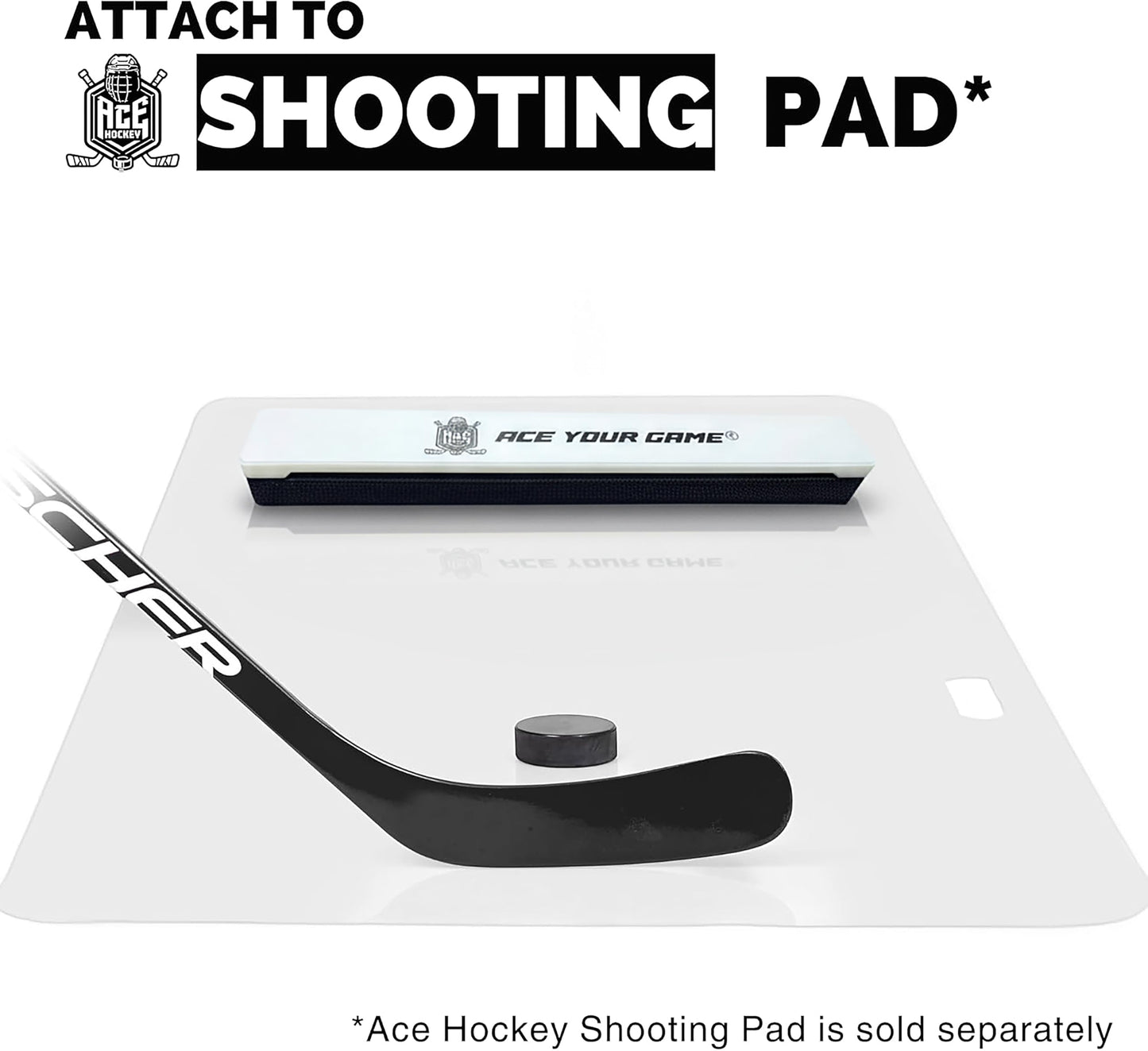 ACE HOCKEY RAPID REBOUNDER - 24" Double-Sided Puck Passer for Passing and Shooting One Timers