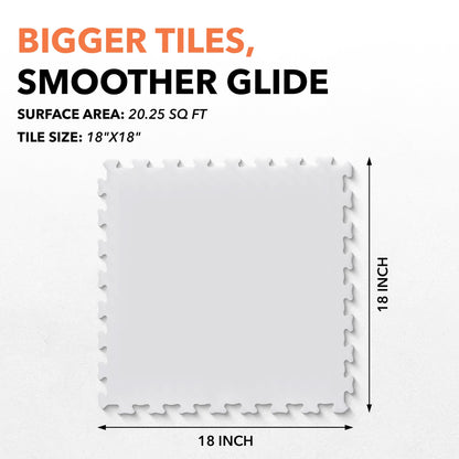 ACE HOCKEY OFF-ICE TRAINING TILES – 20 SQ. FT PRACTICE FLOORING FOR STICKHANDLING & SHOOTING 9-PACK