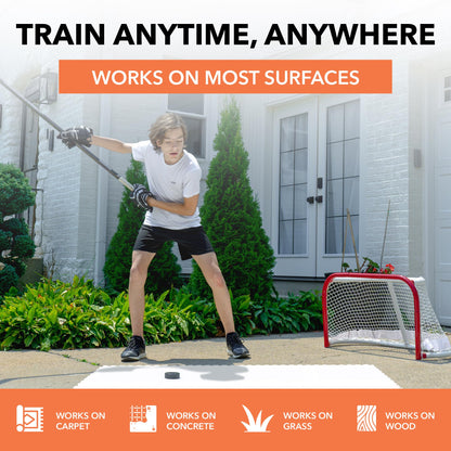 ACE HOCKEY OFF-ICE TRAINING TILES – 20 SQ. FT PRACTICE FLOORING FOR STICKHANDLING & SHOOTING 9-PACK