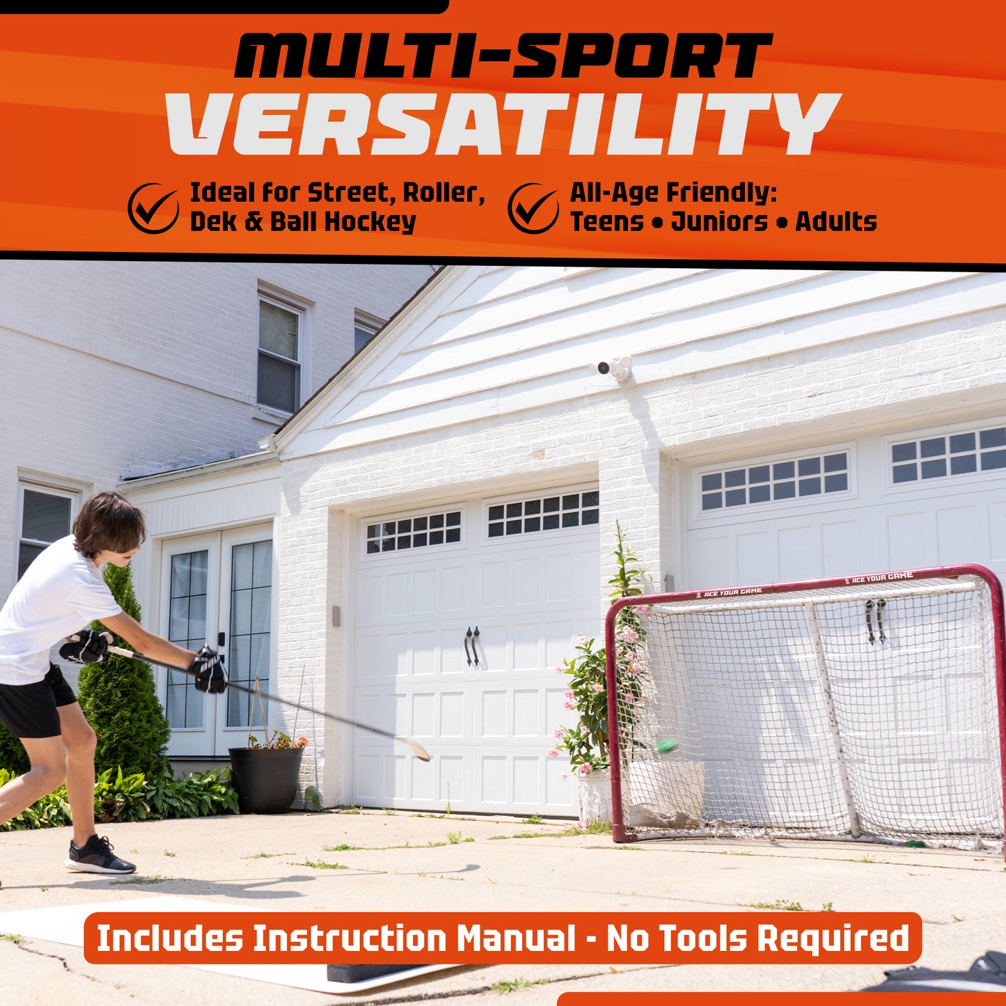 ACE HOCKEY - METAL HOCKEY GOAL 54"