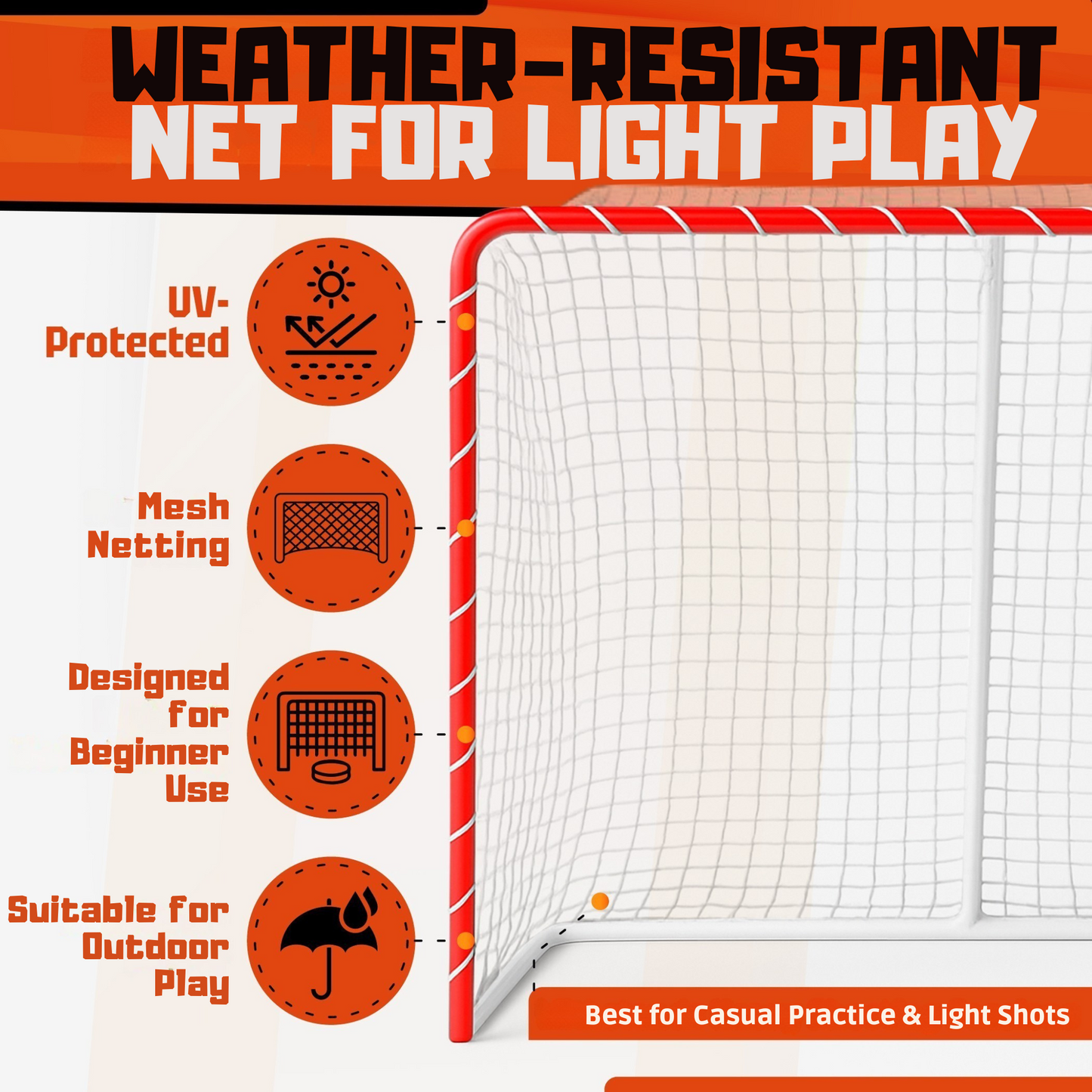 ACE HOCKEY - METAL HOCKEY GOAL 54"