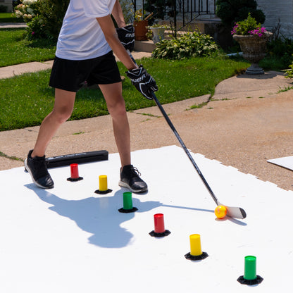 ACE HOCKEY STREET HOCKEY BALLS - 3-PACK WITH MESH BAG - RAINBOW COLORS