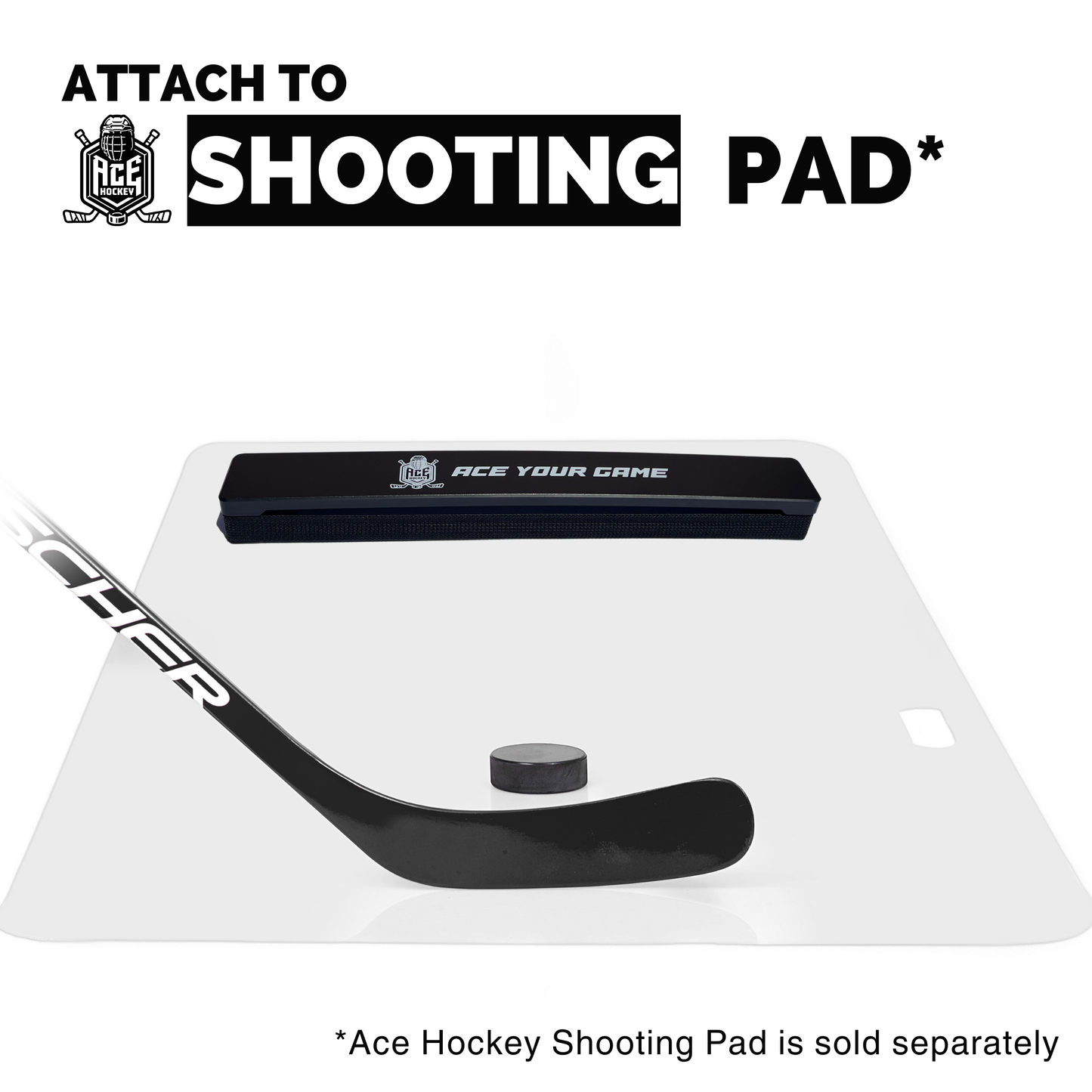 ACE HOCKEY RAPID REBOUNDER - 24" Double-Sided Puck Passer for Passing and Shooting One Timers