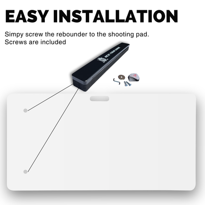 ACE HOCKEY SHOOTING PAD 30" x 60" WITH RAPID REBOUNDER - 12.5 sqft Shoot Pad with Double Sided Passer for One Timers