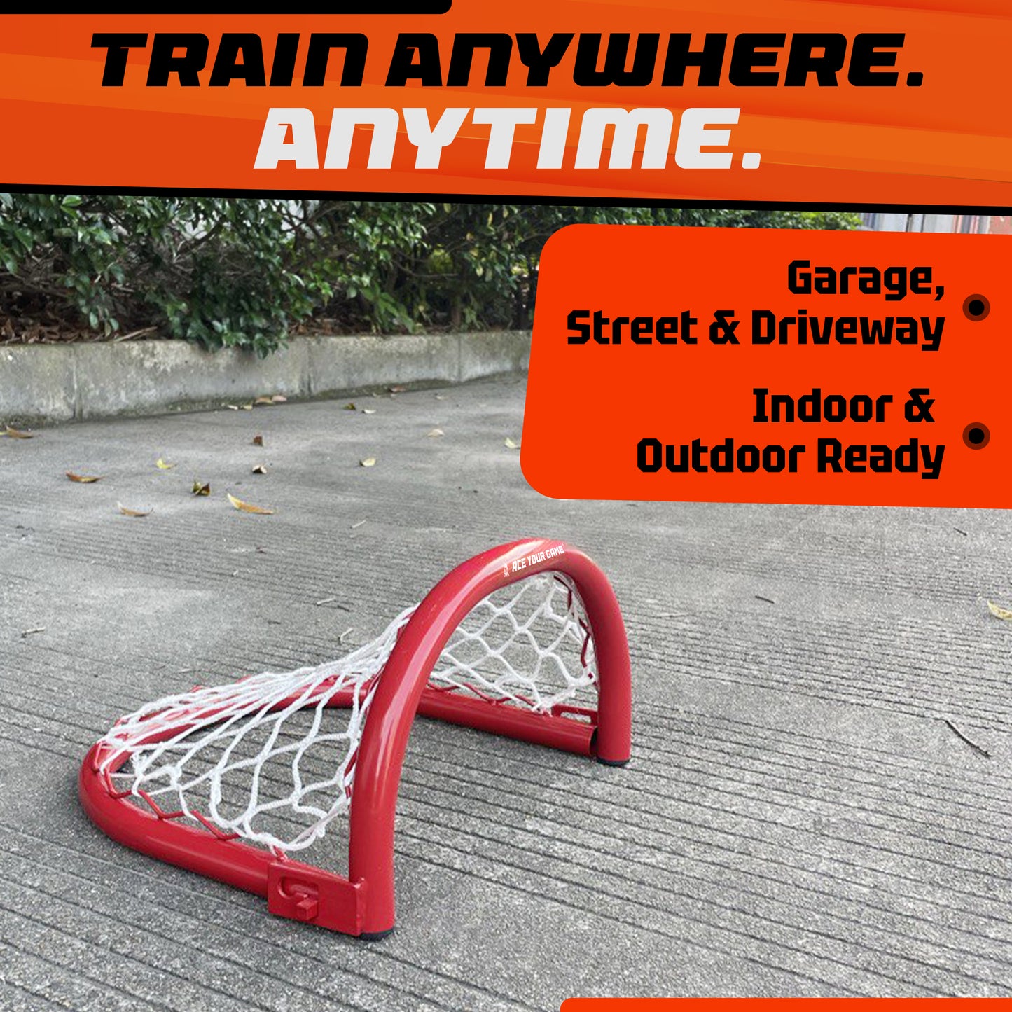 ACE HOCKEY - SNIPER GOAL - 12" METAL HOCKEY GOAL - FOLDABLE
