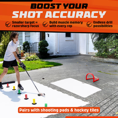 ACE HOCKEY - SNIPER GOAL - 12" METAL HOCKEY GOAL - FOLDABLE