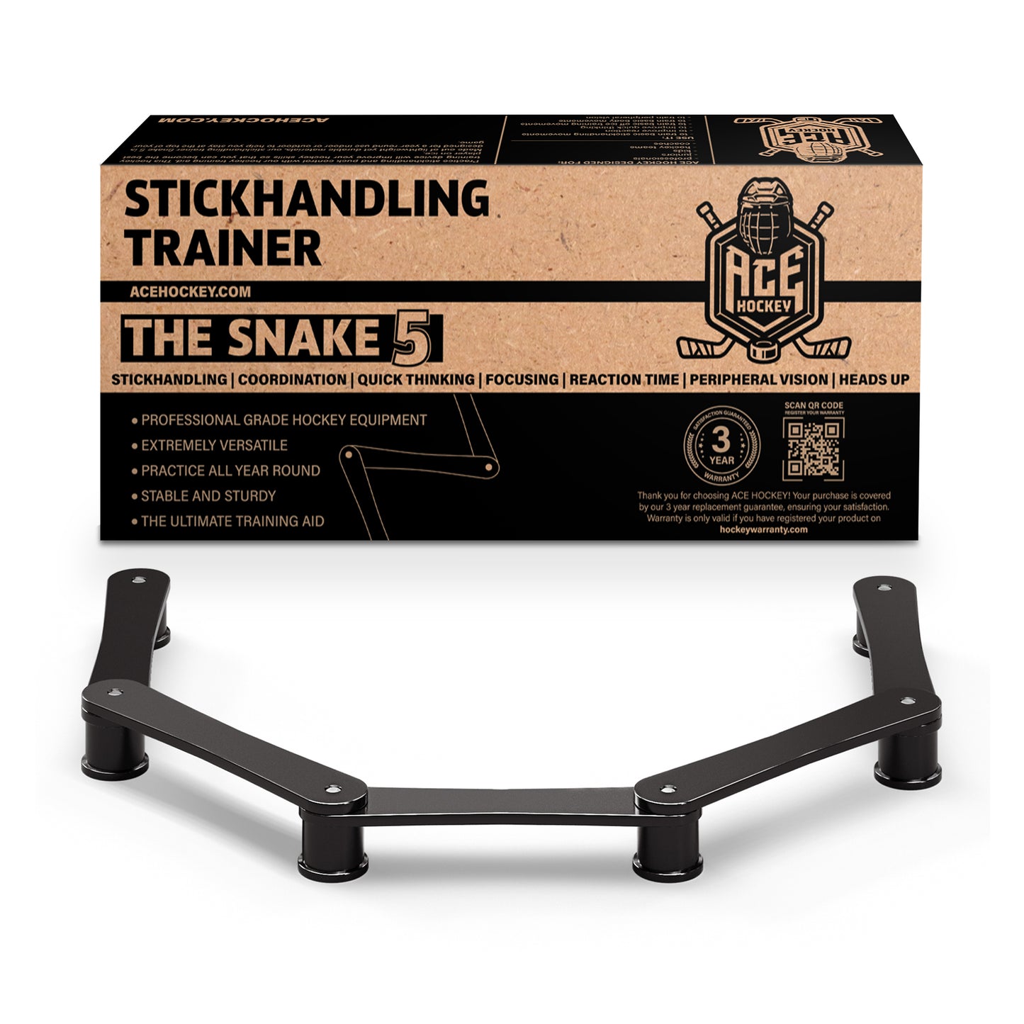 ACE HOCKEY THE SNAKE 5 - LIGHTWEIGHT STICKHANDLING TRAINER