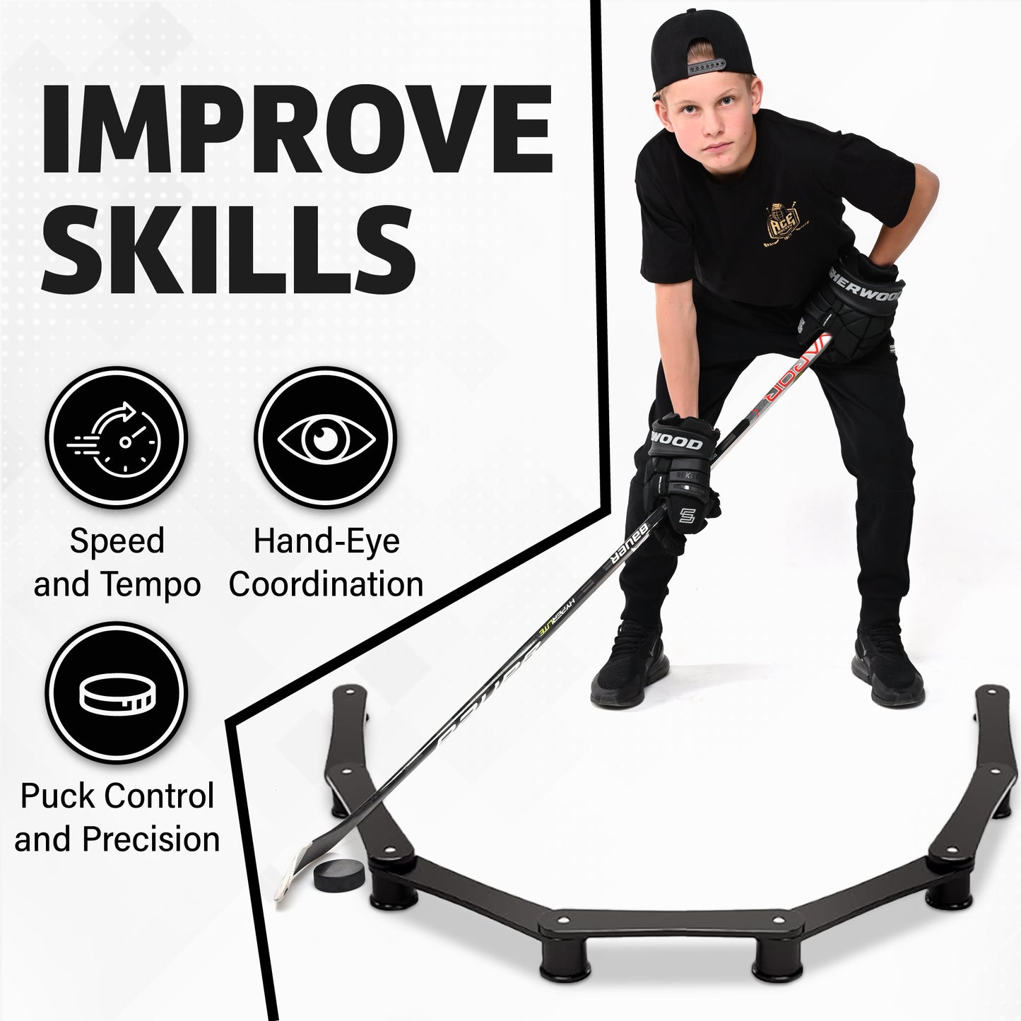 ACE HOCKEY THE SNAKE 7 - LIGHTWEIGHT STICKHANDLING TRAINER