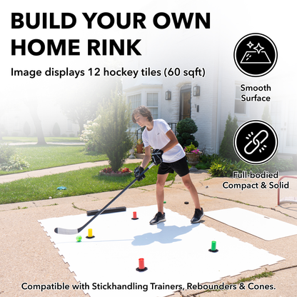ACE HOCKEY Hockey Tiles - 20 Sqft Off-Ice Training For Stickhandling