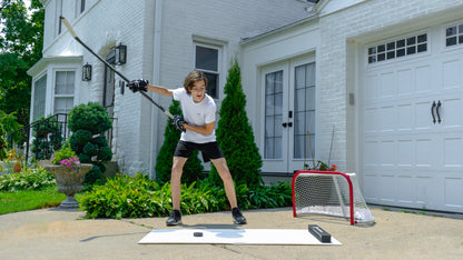 ACE HOCKEY RAPID REBOUNDER - 24" Double-Sided Puck Passer for Passing and Shooting One Timers